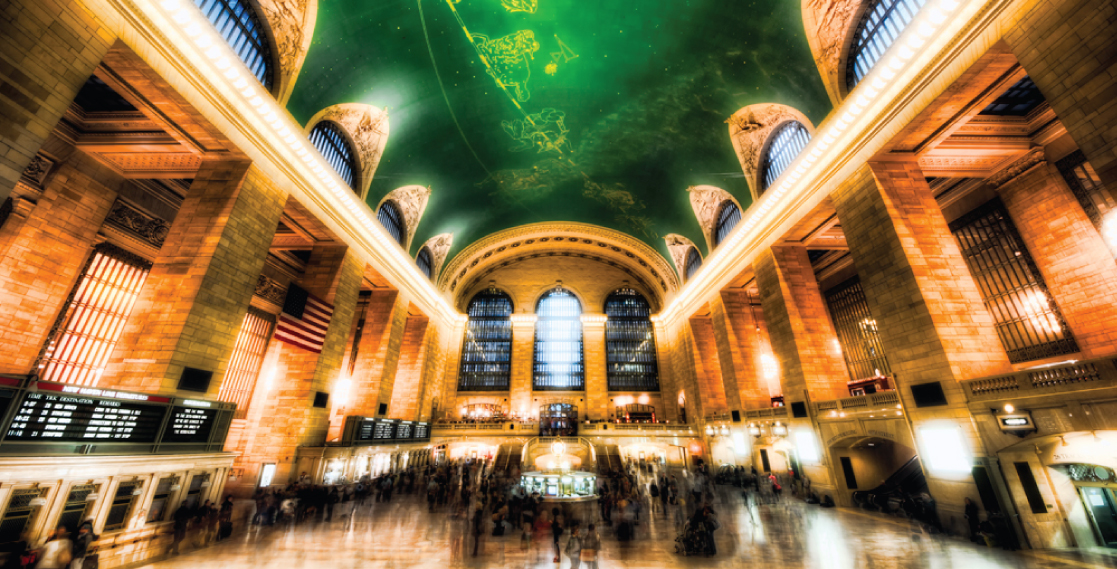 Esta foto mostra a agitação da Grand Central Station.