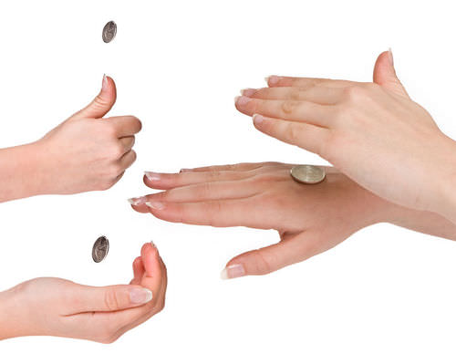Flipping a coin is similar to genetic inheritance