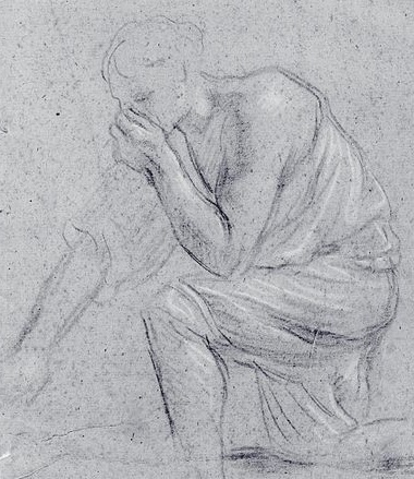 A man holding his nose to avoid breathing in a miasma