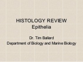 Thumbnail for the embedded element "Histology: Epithelia"