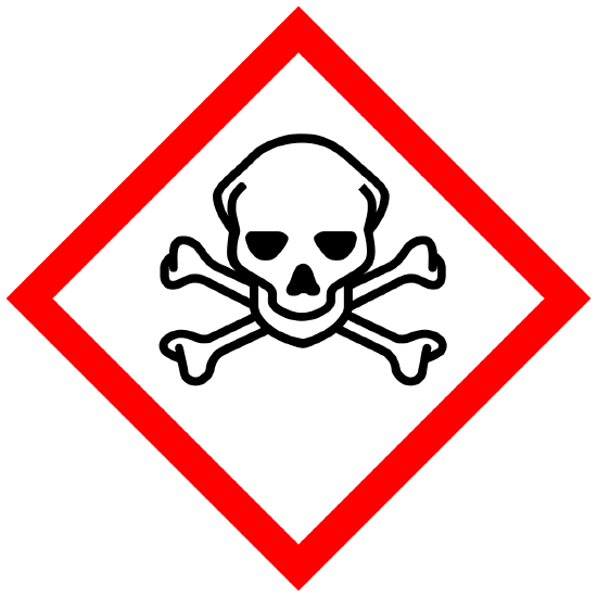 is a sign containing the symbol for acute toxicity hazard