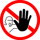 symbol for do not enter. 