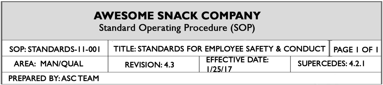 заголовок форми СОП Стандарти 11-001, який буде використаний першим командою