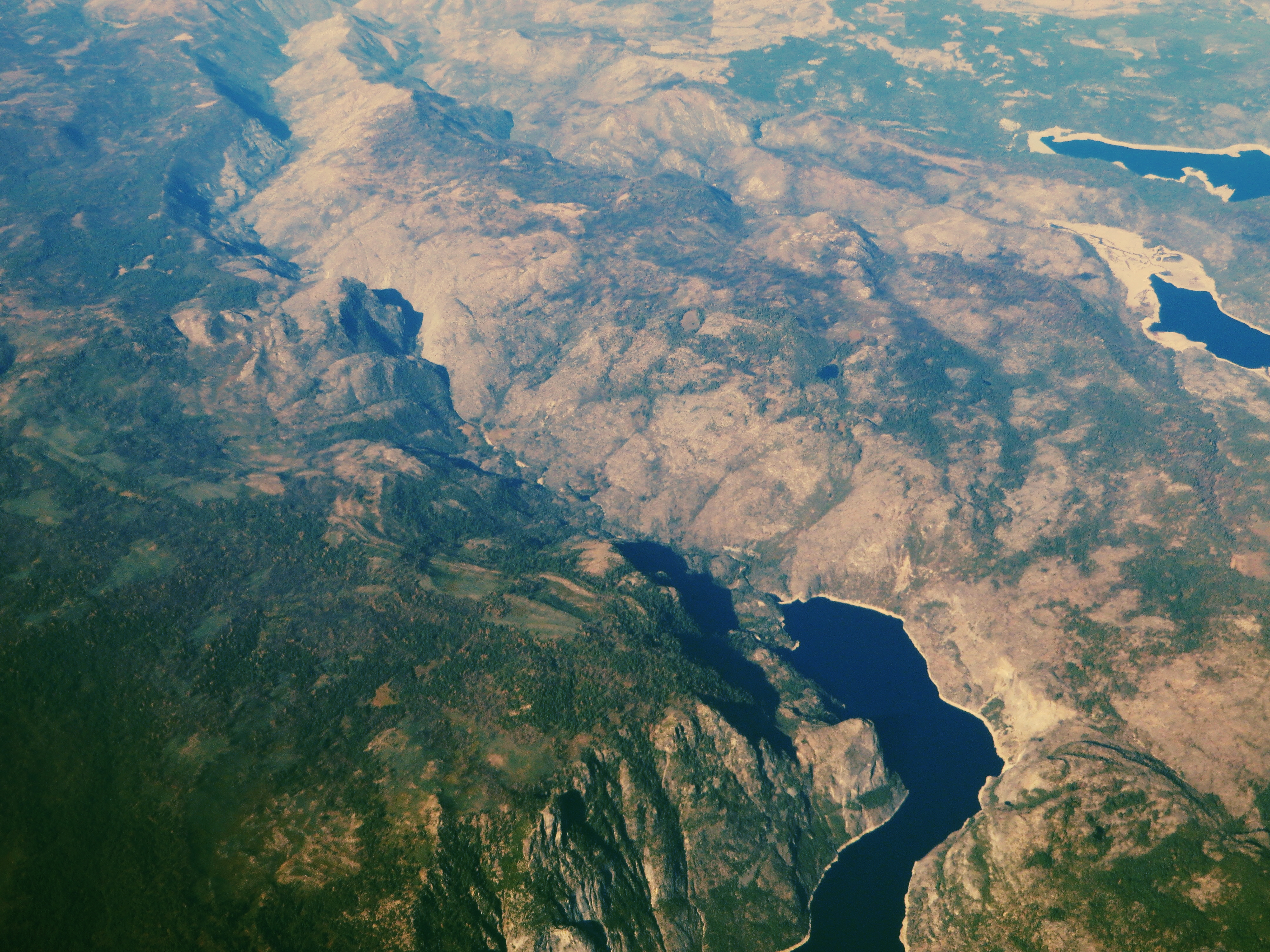 Aerial view of Hetch Hetchy reservior in Yosemite National Park