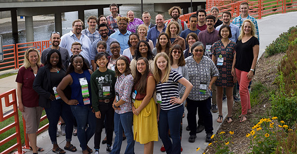 A group of undergraduate students at the BOTANY 2018 conference