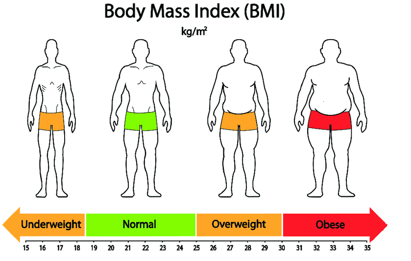 Infografía del índice de masa corporal