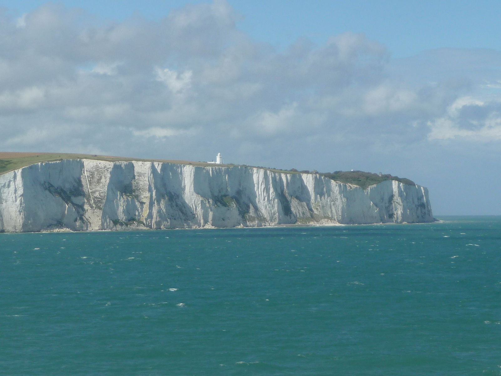 white cliffs shown from the ocean