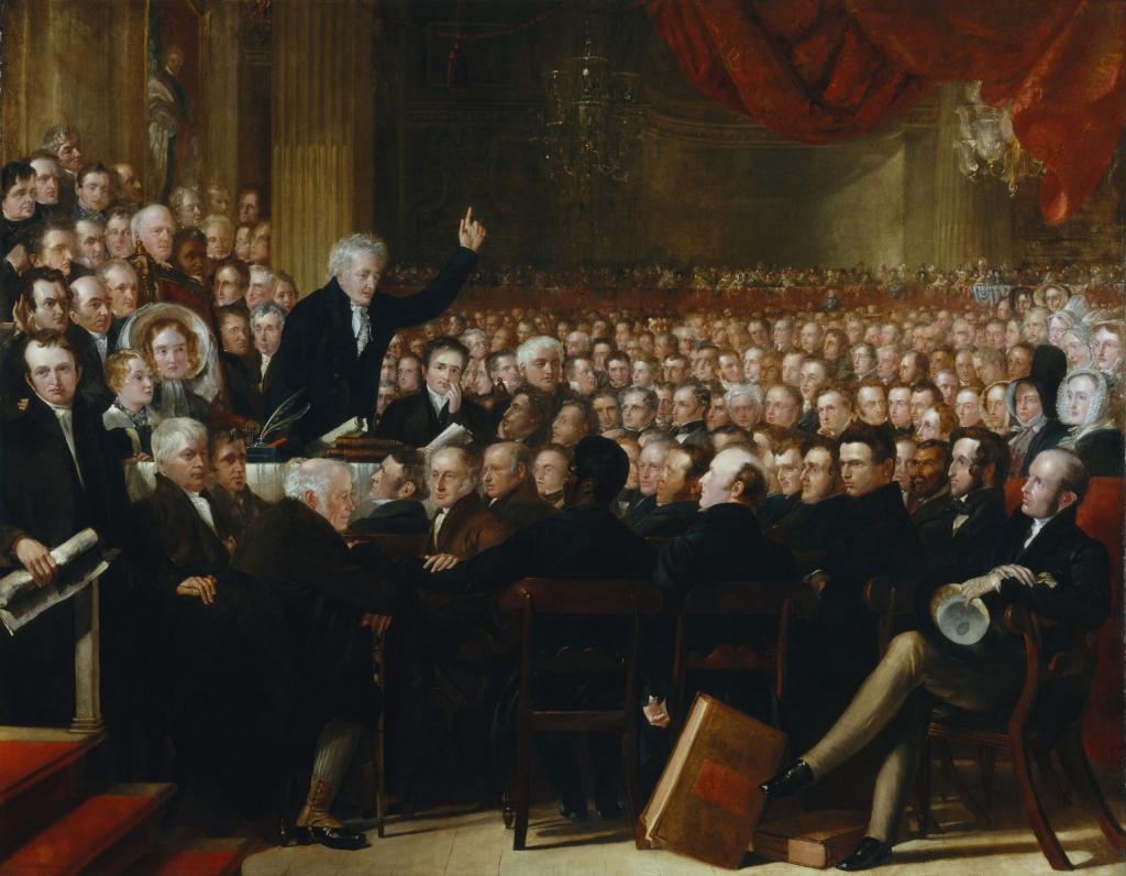 Thomas Clarkson addressing delegates of the Anti-Slavery Society Convention in 1840.