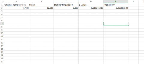 Calculated values in Excel file
