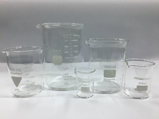  illustrates various sizes of beakers.